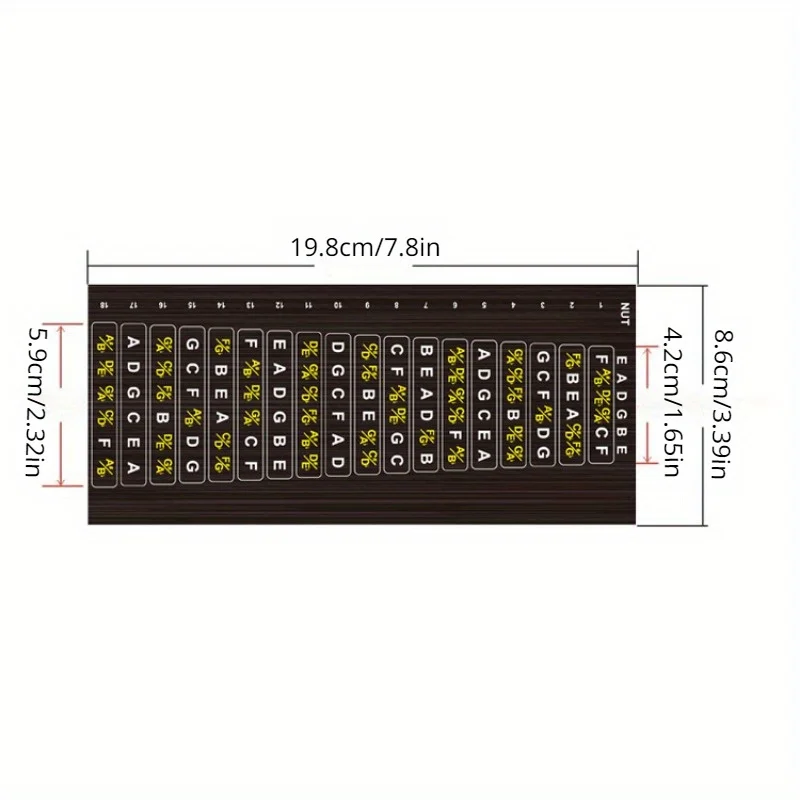 1 Pc Guitar Fretboard Stickers Scale Note Sticker Suitable For Classic Acoustic  Electric Guitar