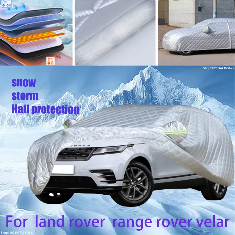 For land rover range rover velar Outdoor Cotton Thickened Awning For Car Anti Hail Protection Snow Covers Sunshade Waterproof