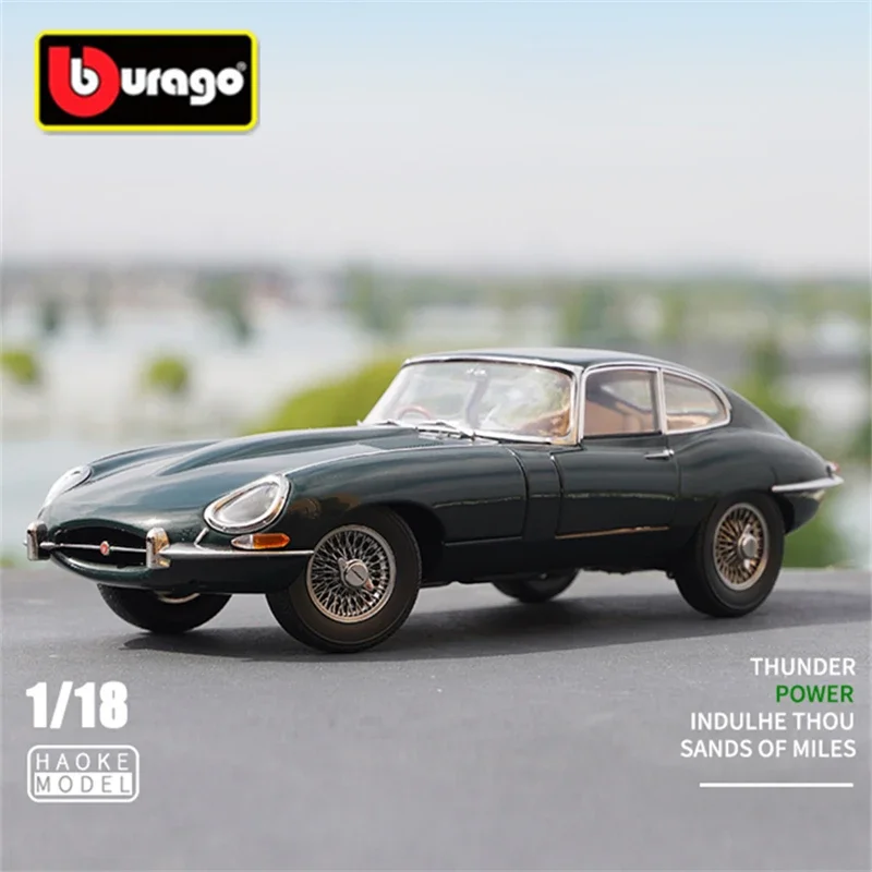 Bburago 1:18 Jaguar E-Type Cabriolet Alloy Sports Car Model Diecast Metal Toy Car Model High Simulation Collection Children Gift