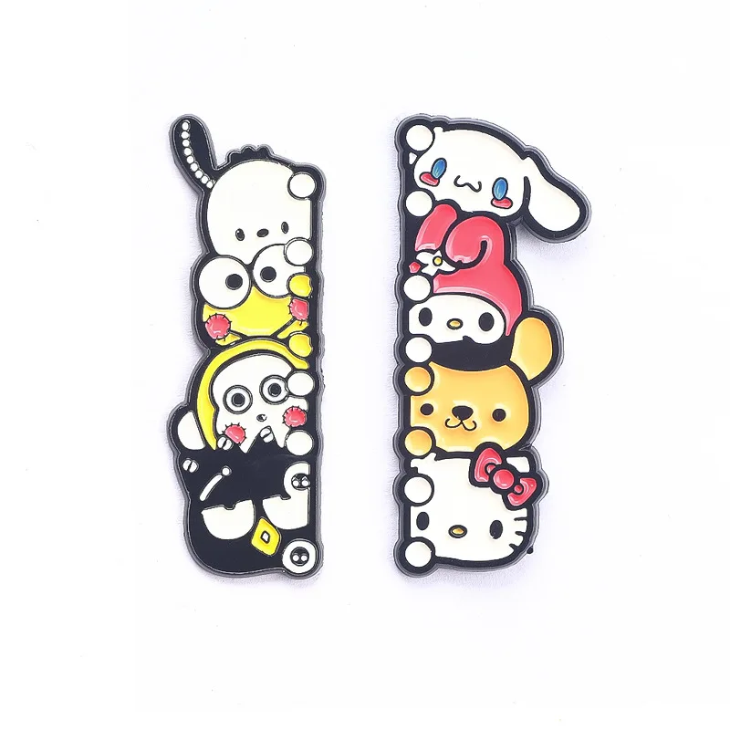 Cute Cartoon Animal Enamel Pins Kawaii Brooch Badge Cat Rabbit Character Clothing Backpack Hat Jacket Accessories Gift