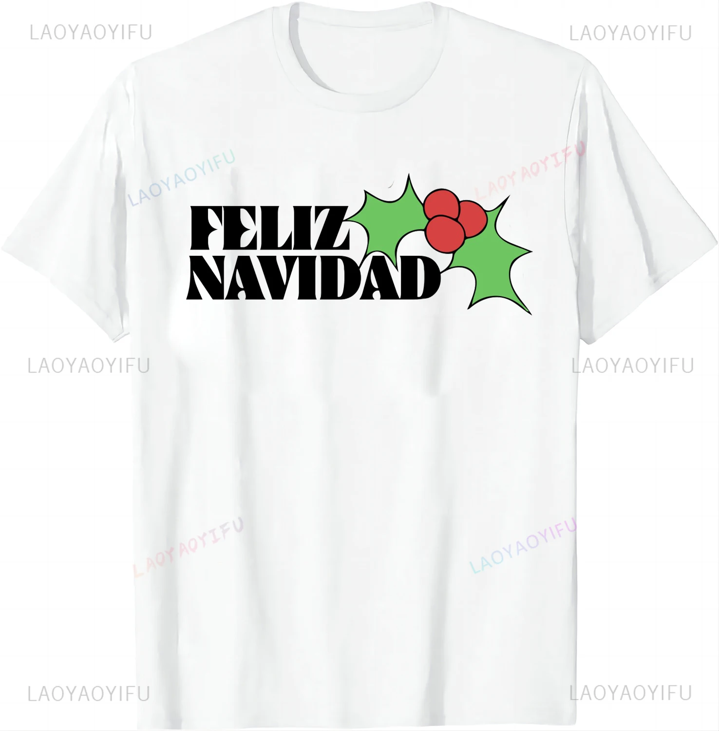 Family Festival Party Merry Christmas Feliz Navidad Casual Short Sleeve Men and Women Short Sleeves Camisas Streetwear