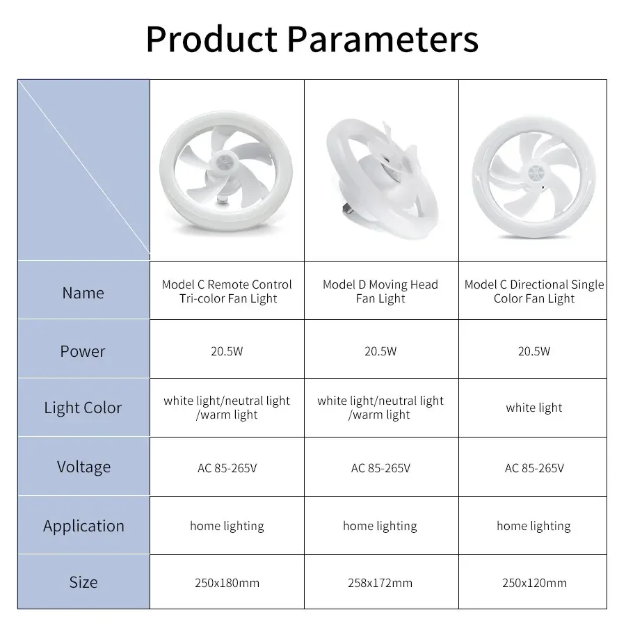 Kipas plafon LED, lampu pencahayaan E27 85-265V 3 warna temperatur 3 kecepatan roda gigi untuk ruang tamu kamar tidur