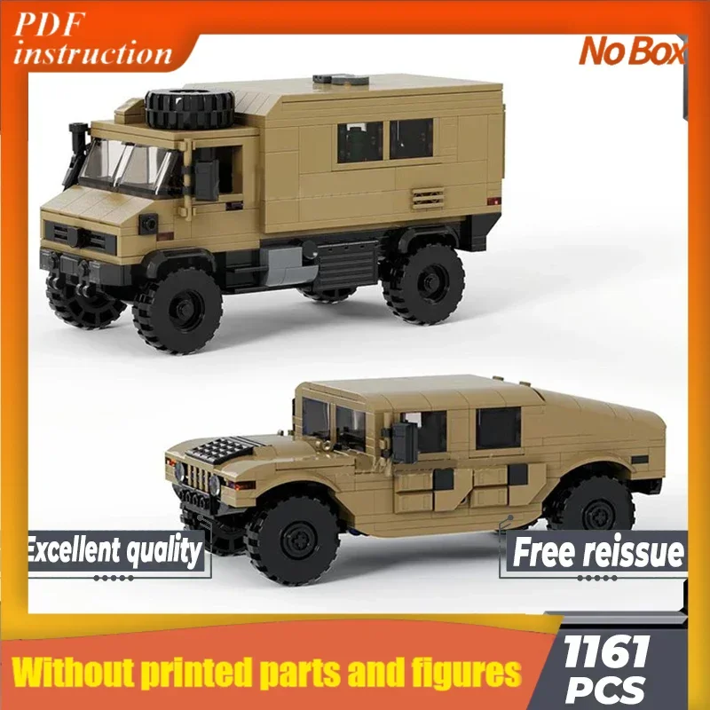 Military Car Model Moc Building Bricks Unimog U4000 GMC H1 Car Technology Modular Blocks Gifts  Toys DIY Sets AssemblyChristmas