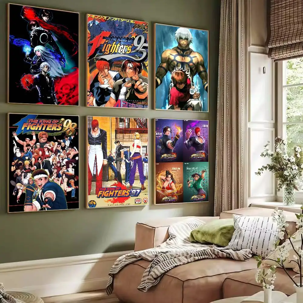 Game T-The King of Fighters Poster  Self-adhesive Art Waterproof Paper Sticker Coffee House Bar Dorm Room Wall Decor