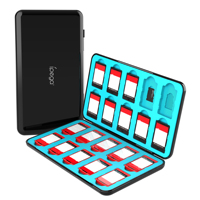 IPEGA Game Card & Micro SD Card Case PG-SW2094 for Switch/Switch 2 with 20+20 Space, Magnetic Lock, Shockproof Rubber Slots