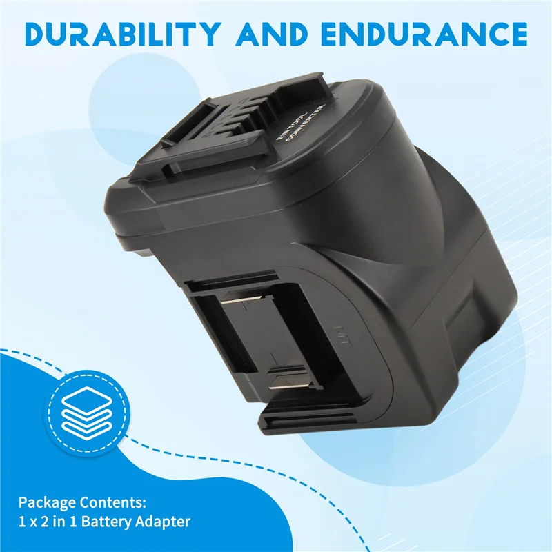 ABJN-Per 18V Funziona per 18V 2 in 1 Convertitore adattatore batteria Utensile elettrico a batteria