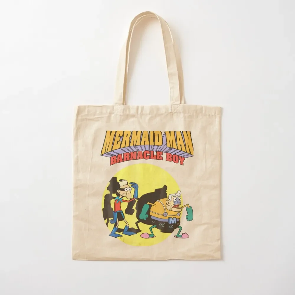 

Mermaid Man And Barnacle Boy Tote Bag Shopper bag custom tote bag