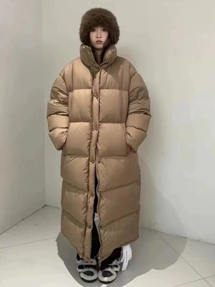 Abrigos de invierno para mujer, chaqueta acolchada con cuello levantado, chaquetas holgadas y gruesas Parker simples y sólidas de tendencia, novedad de 2024