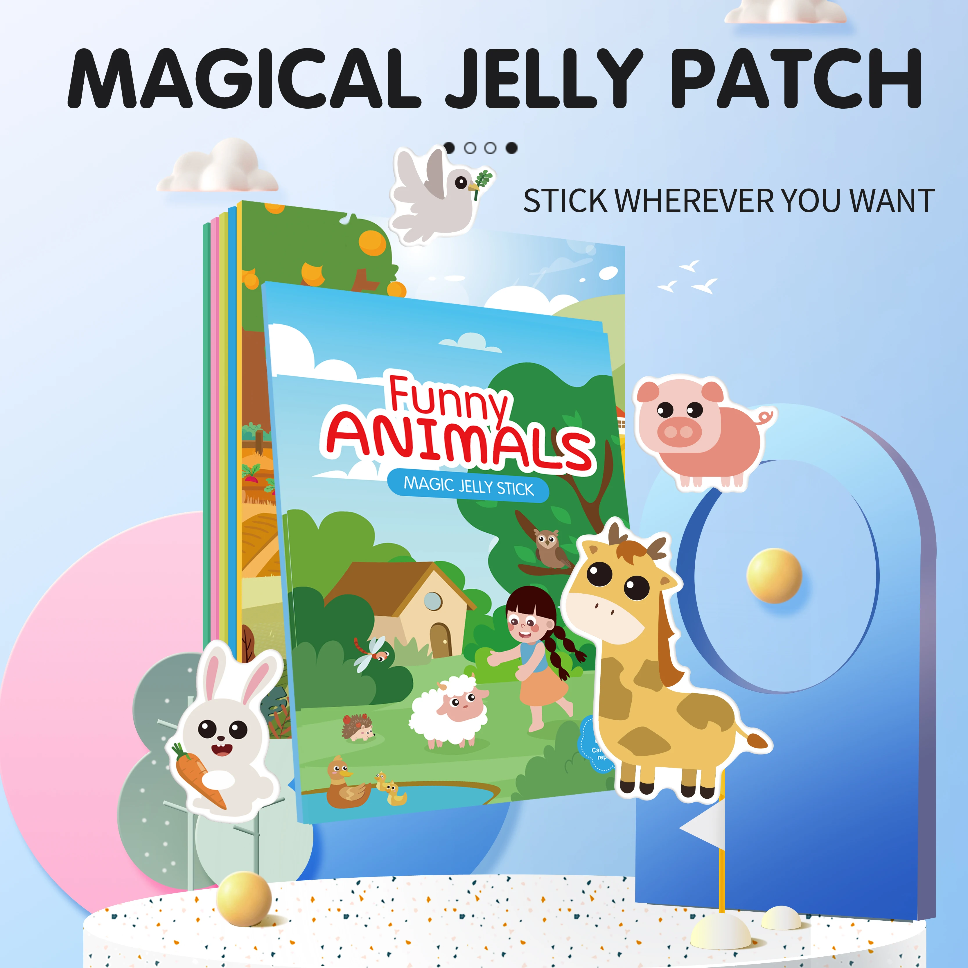 Fun Sticker Book Puzzle Activity Book Cartoon Sticker Book To Enhance Concentration Magnetic Stickers Can Be Repeatedly Pasted