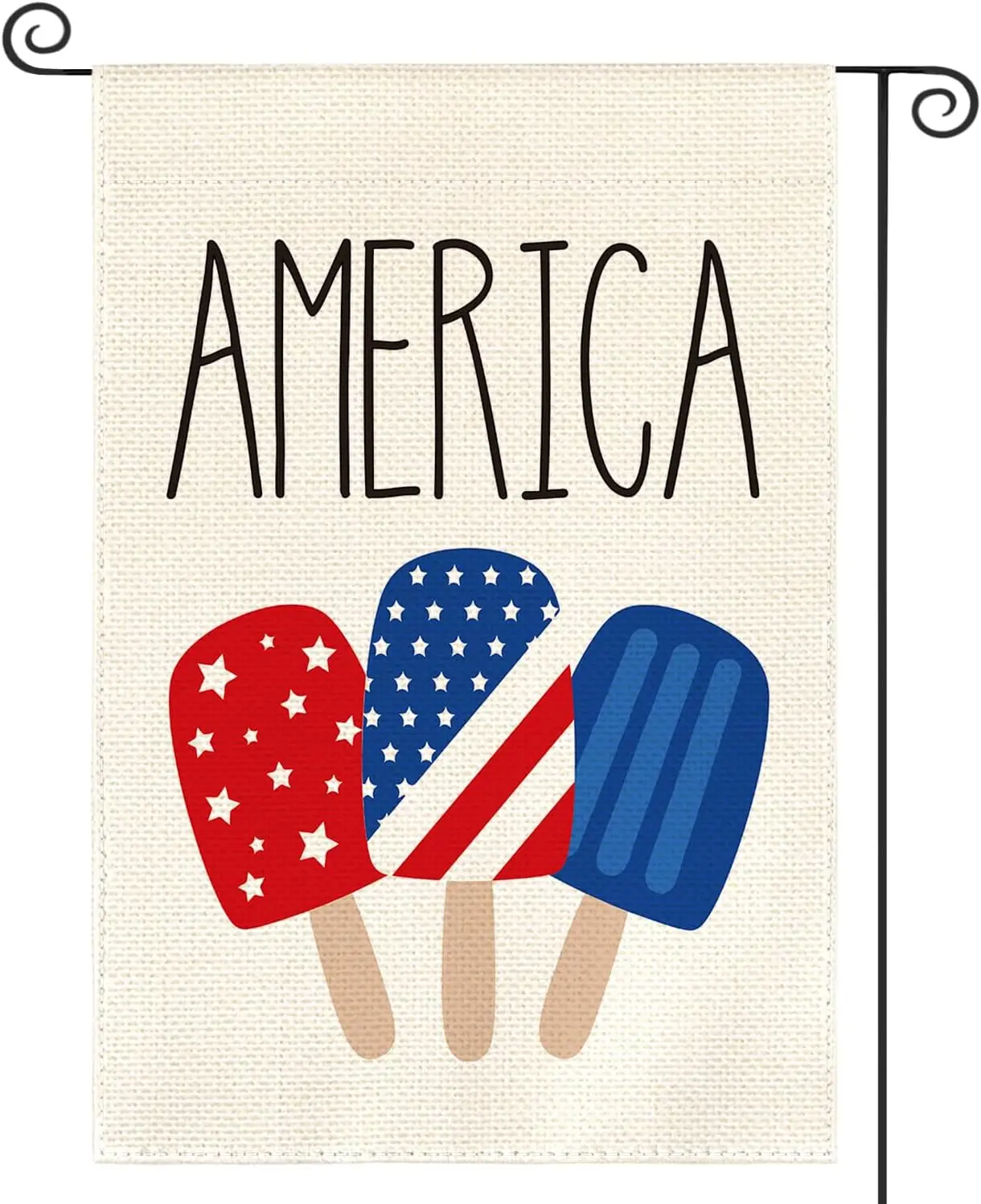 AVOIN colorlife American Stars and Stripes Popsicle Garden Flag Double Sided Outside, USA Patriotic 4th of July Independence EEZ