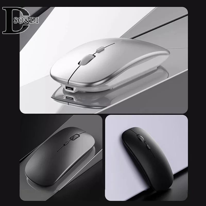 Portable Wireless Mouse Bluetooth-compatible 2.4GHz Dual Modes Computer Wireless Mice Mute For PC Xiaomi Pad Laptop Macbook