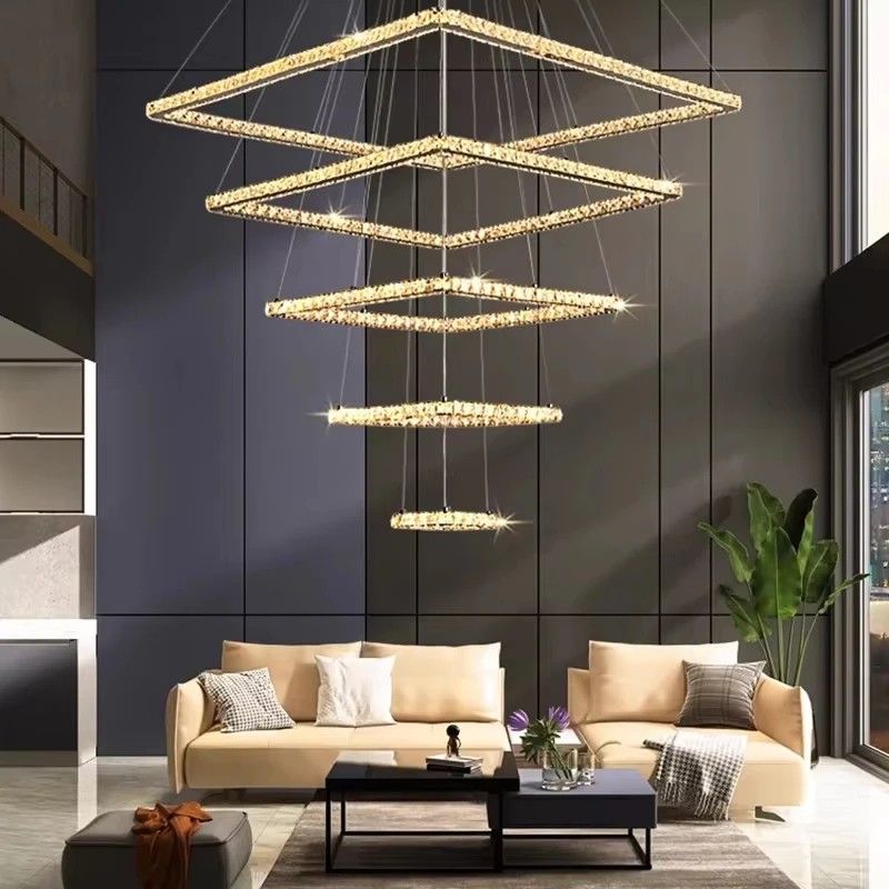 

Modern home decoration crystal chandelier, stair Pendant lamp, living room Pendant lights, interior lighting