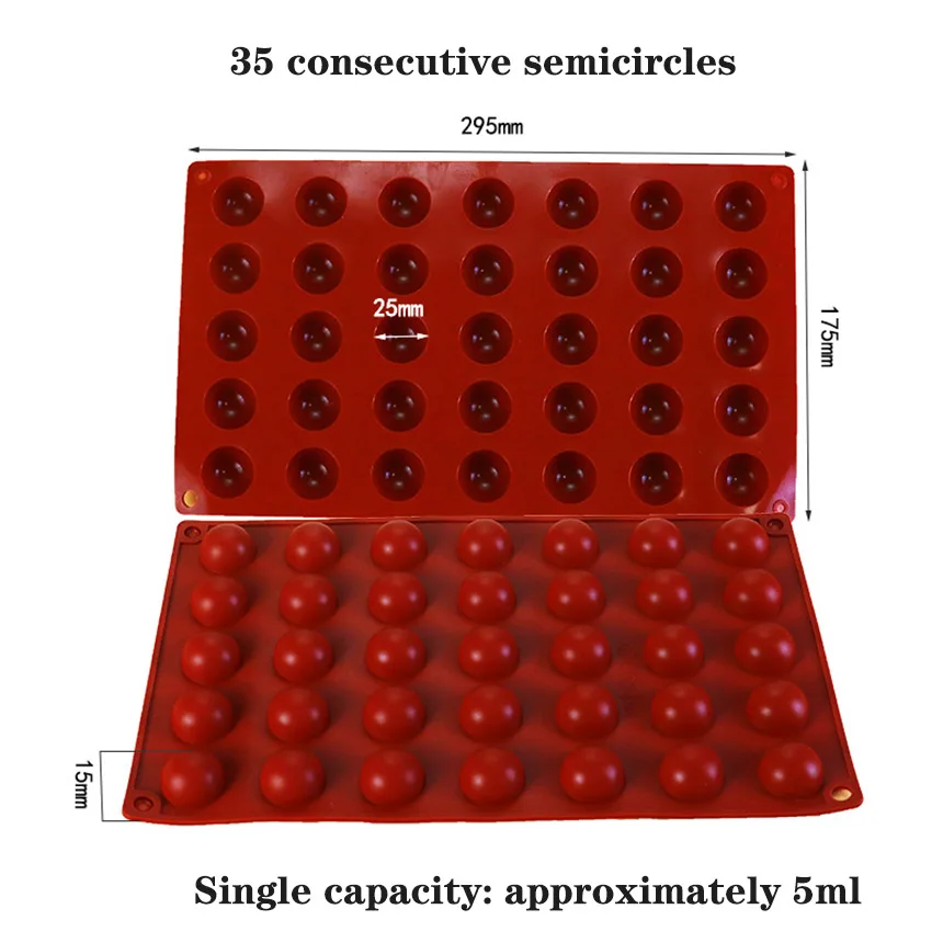 Полусфера, силиконовая форма для шоколада, половина шарика, противень для торта, силиконовый купол, формы для выпечки, пудинг, конфеты, желе, инструмент «сделай сам»