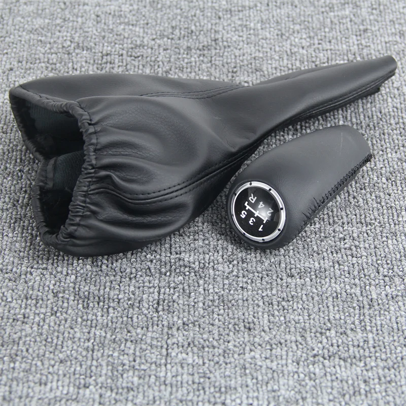 5 Speed Leather Manual Gear Shift Knob Lever Shifter Pen Gaiter Boot For Fiat Punto 188 MK2 1999-2010 Cars Styling Accessories