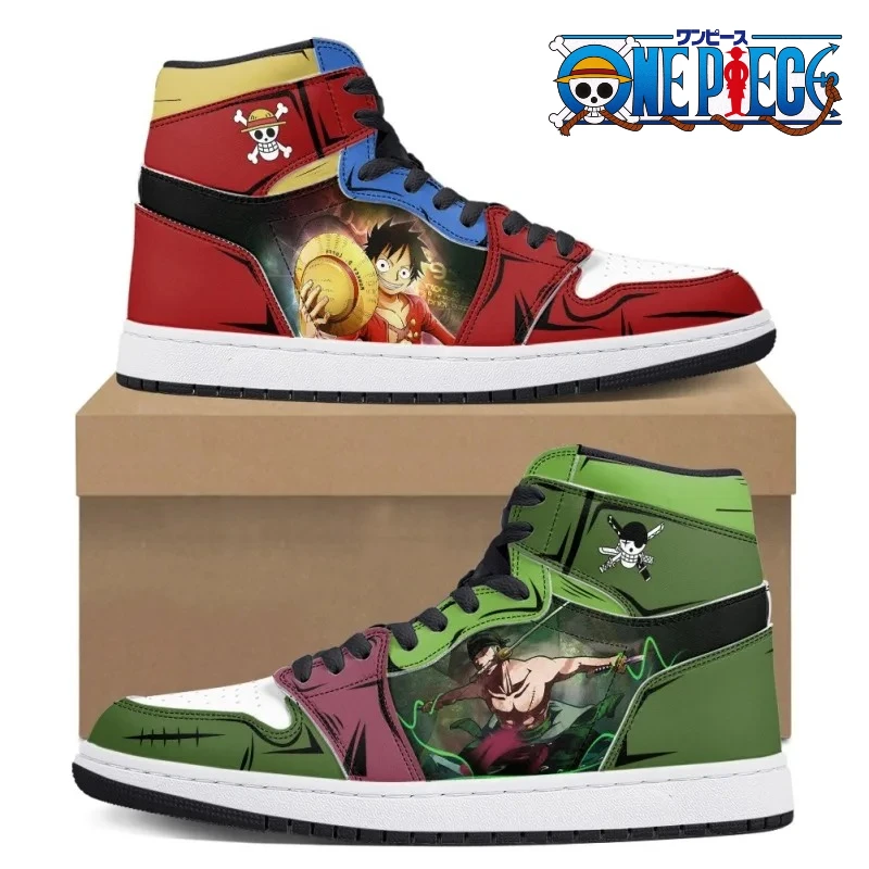 

Цельные модные кроссовки в стиле баскетбола Луффи Зоро, баскетбольные кроссовки унисекс в стиле аниме для мужчин и женщин, повседневная одежда, подарок на праздник