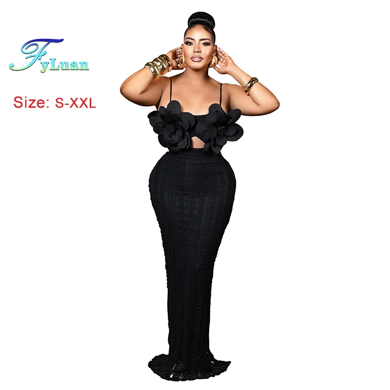 ชุดราตรีออกงานแฟชั่นปี 2025 ชุดเดรสยาวทรงเข้ารูปสำหรับผู้หญิง สายเดี่ยว แต่งลูกไม้ คอร์เซจ โชว์หลัง ยาวกรอมพื้น