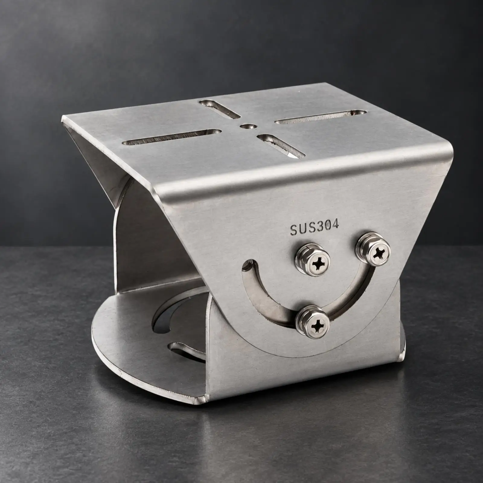 Stainless Steel Surveillance Camera Mount Heavy-Duty U-Shaped Camera Mounting Bracket Rust-Resistant Sturdy