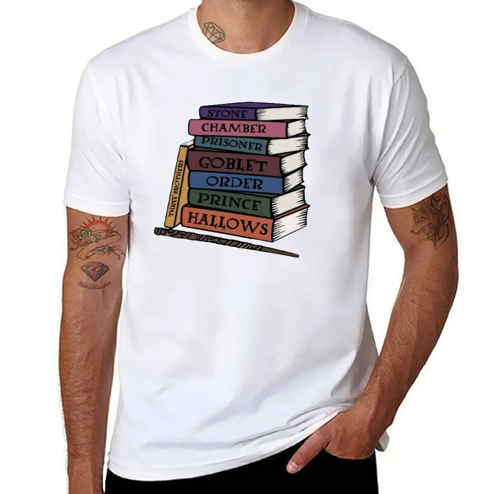 Magical Collection of Books T-Shirt anime tshirt animal prinfor boys sweat mens plain t shirts