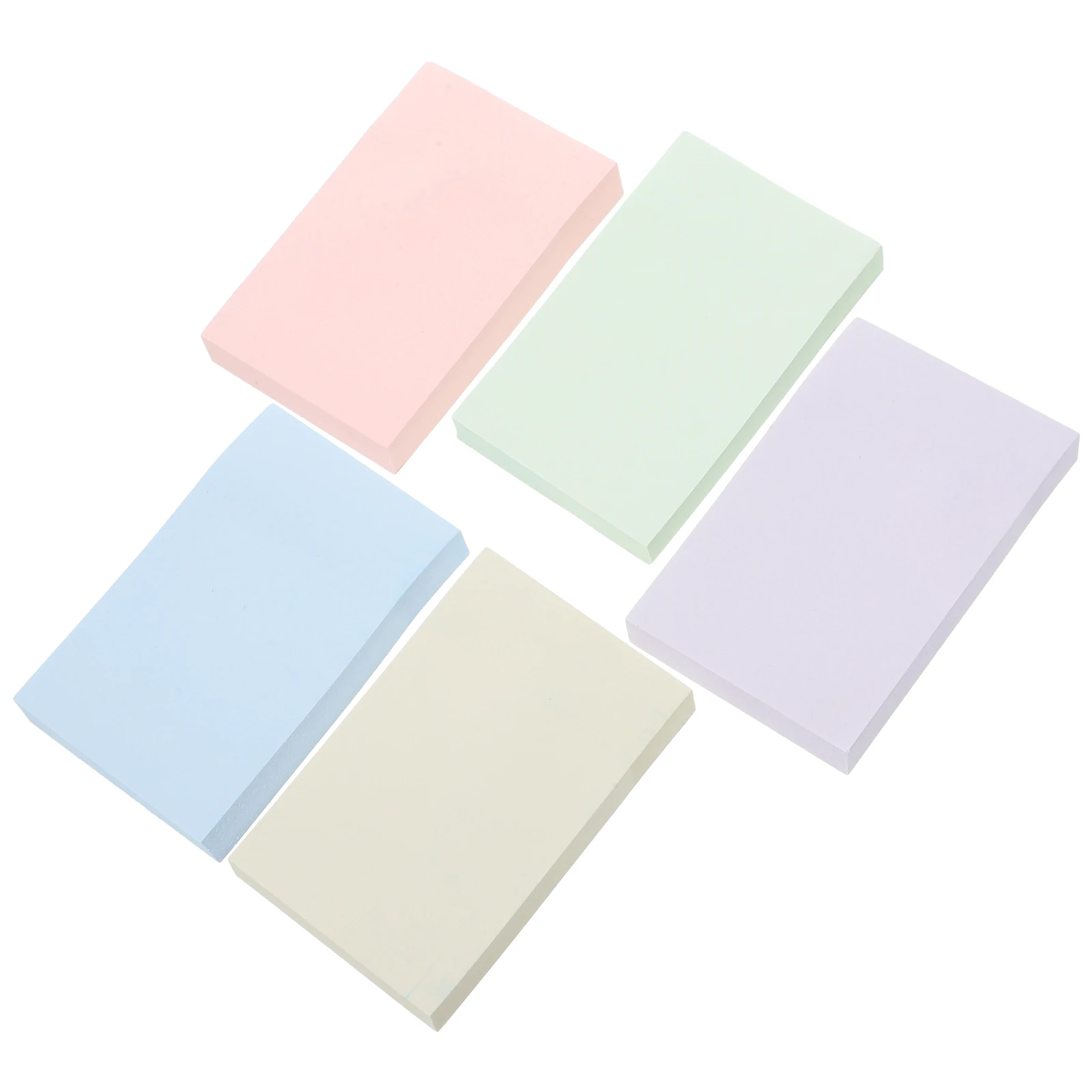 

5 set 5 Sets Notes 3x2 Mixed Colors Strong Self-Adhesive Memo Stickers Adhesive Memo Pads Bulk Pack Cute Note Paper