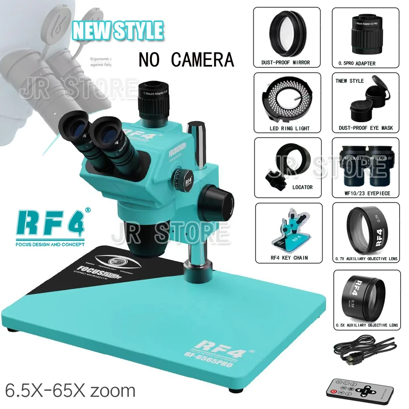 RF4 HD 4K Camera Trinocular Stereo Microscope RF-6565PRO Nine