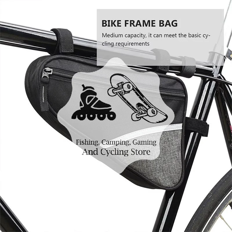 

Waterproof Triangle Front Bike Bag Compatible With Mountain And Road Bikes Handlebar Mounted Anti-Splash Cycling Storage