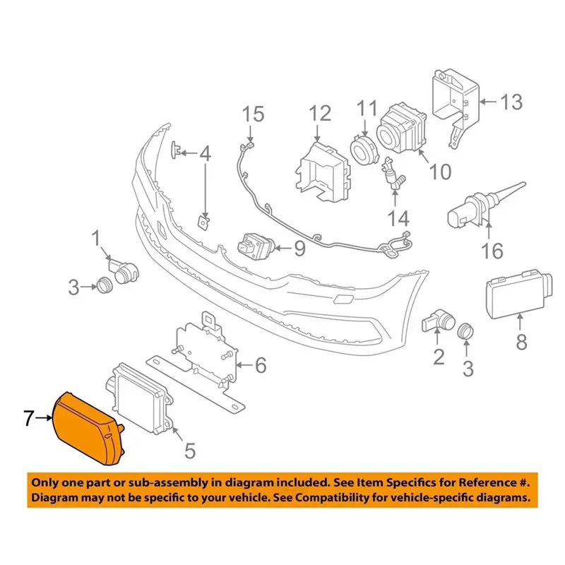 ysun-accessori-per-bmw-copertura-sensore-distanza-anteriore-66316877219-compatibile-con-g20-g21-g30-g31-g32-g11-g12-x5-g05-x7-g07