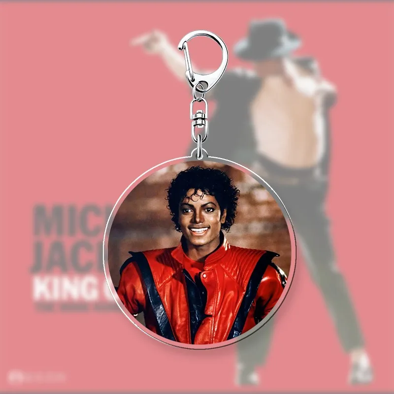 Double-sided Acrylic Keychain, Michael Jackson Pendant