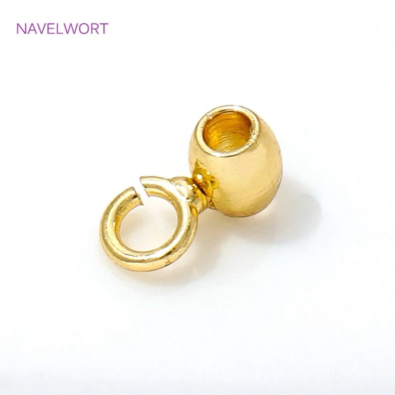 18K Gold Plated Bail Bead Hanger Rings,Brass Pendant Bail Connector,Bails For Jewelry,DIY Necklace Jewelry Making Accessories image 3