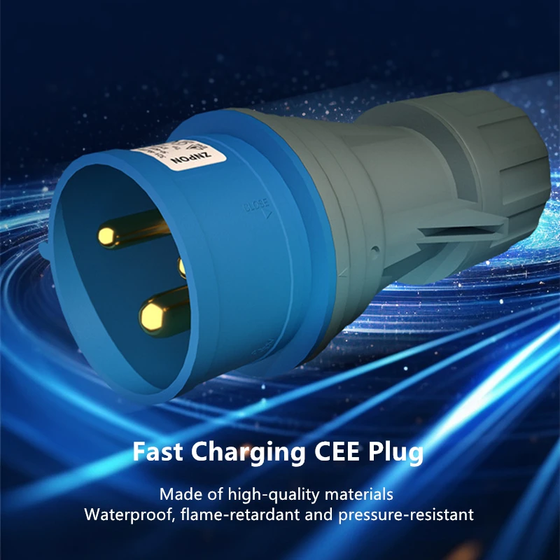 New Portable EV Charger Type 2 Type 1 GBT 7KW 32A Charging for IEC62196 J1772 GB/T Electric Vehicle Car Fast Charger