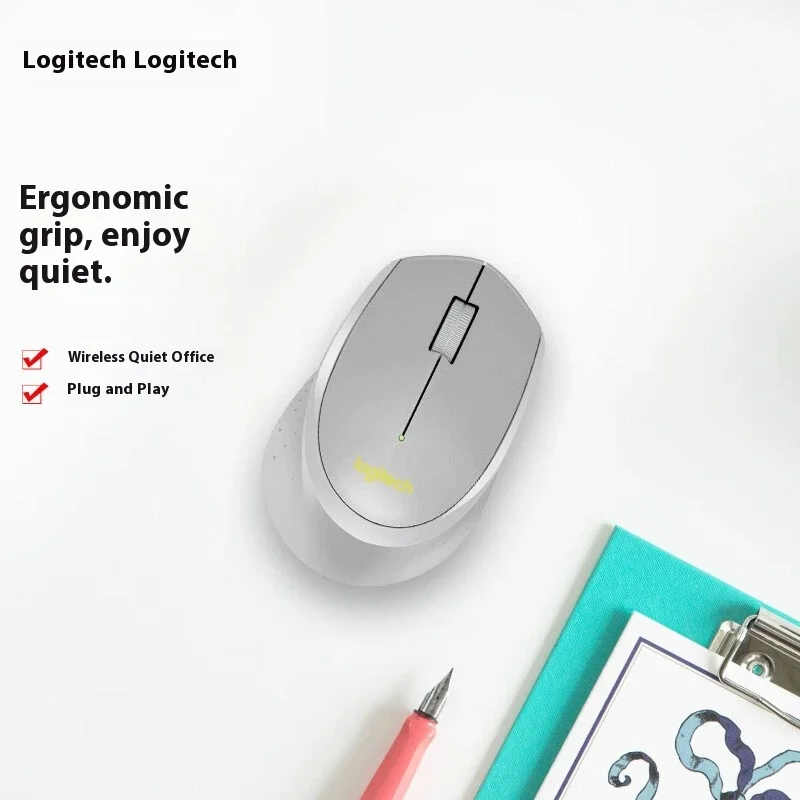 Logitech M330 gaming mouse, lightweight mouse, commercial office home mouse, laptop desktop computer, multi device mouse