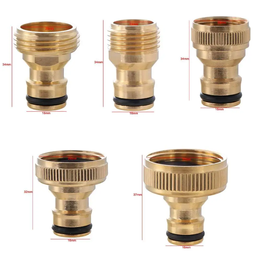 1/2 3/4 1 Polegada torneira de irrigação do jardim ferramenta juntas água rosca conector rápido mangueira montagem bico adaptador