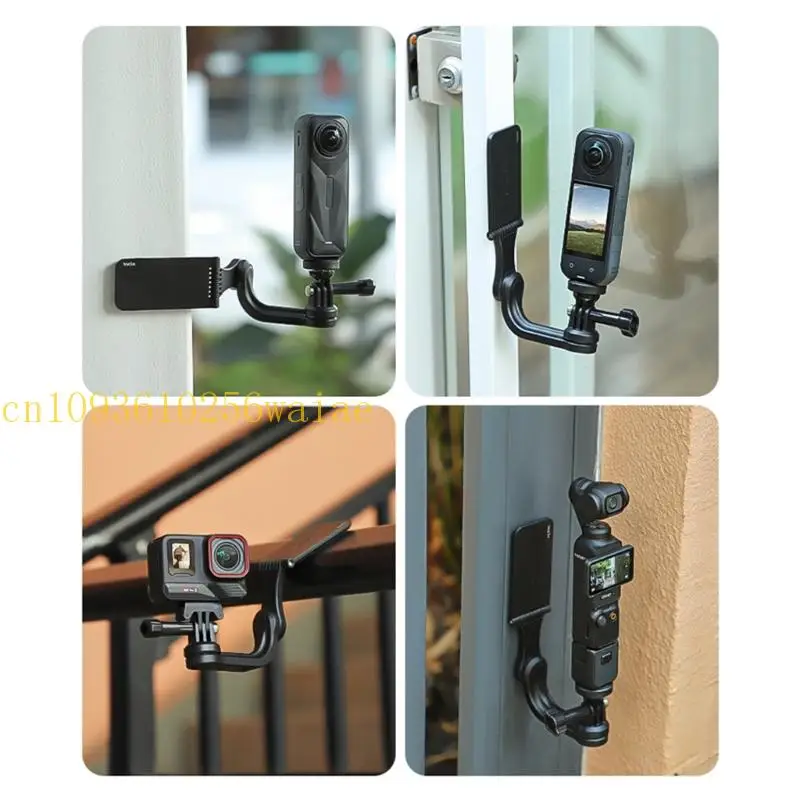 652F 180 °การหมุนสนามแม่เหล็กแนวนอนแนวตั้งตัวยึดแนวตั้งสำหรับกระเป๋า 3/Action5 กล้อง 8 built ในแม่เหล็กยึดเกาะ