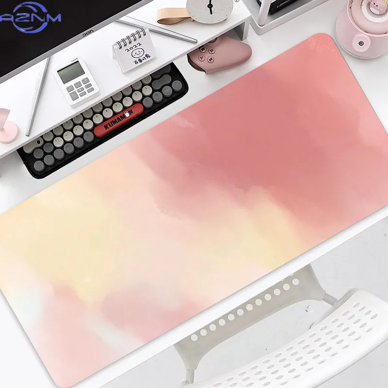 Advanced sense gradual change smudge mouse pad oversized fresh green simple ins wind computer desk table pad keyboard pad