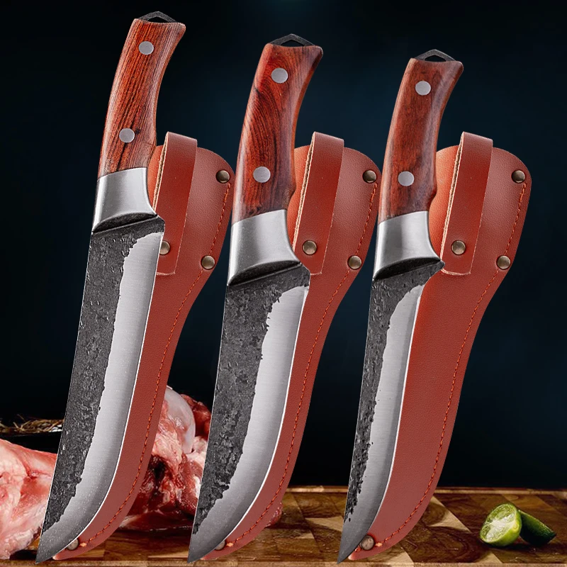 

Stainless Steel Boning Knife Chef Fish Meat Cleaver Kitchen Vegetable Slicing Butcher's Lightweight Cooking Knife