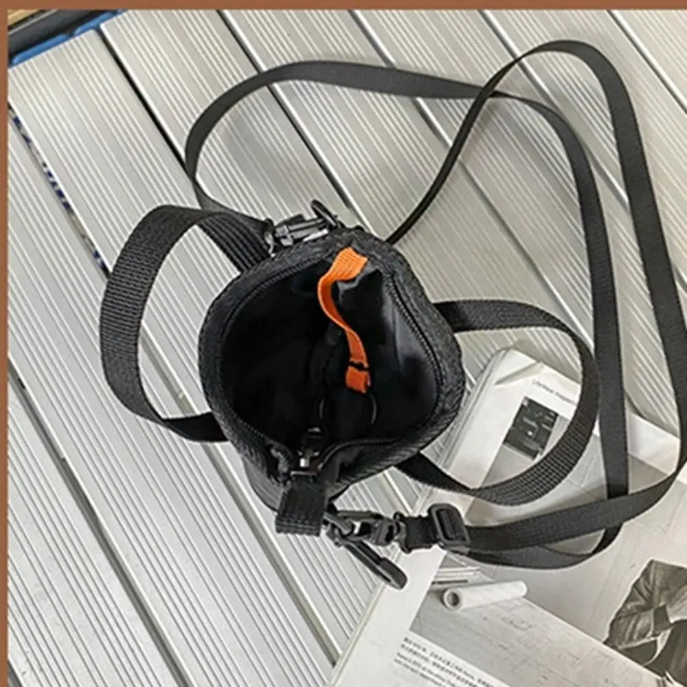 ポータブルナイロン小銭入れペンダントキーホルダー韓国スタイル小さな収納袋ジッパーポーチ銀行カードオーガナイザー男性財布女の子