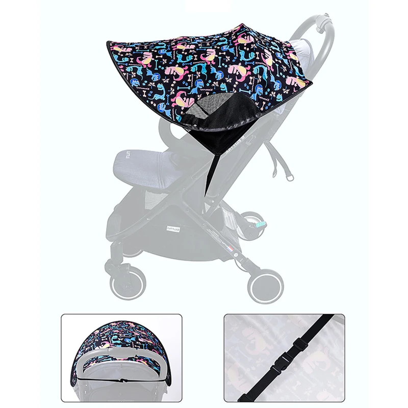 Stroller Sunshade Cover Universal Extended Sun Shade Stroller Shading Umbrella UV Protection Canopy Stroller Accessories