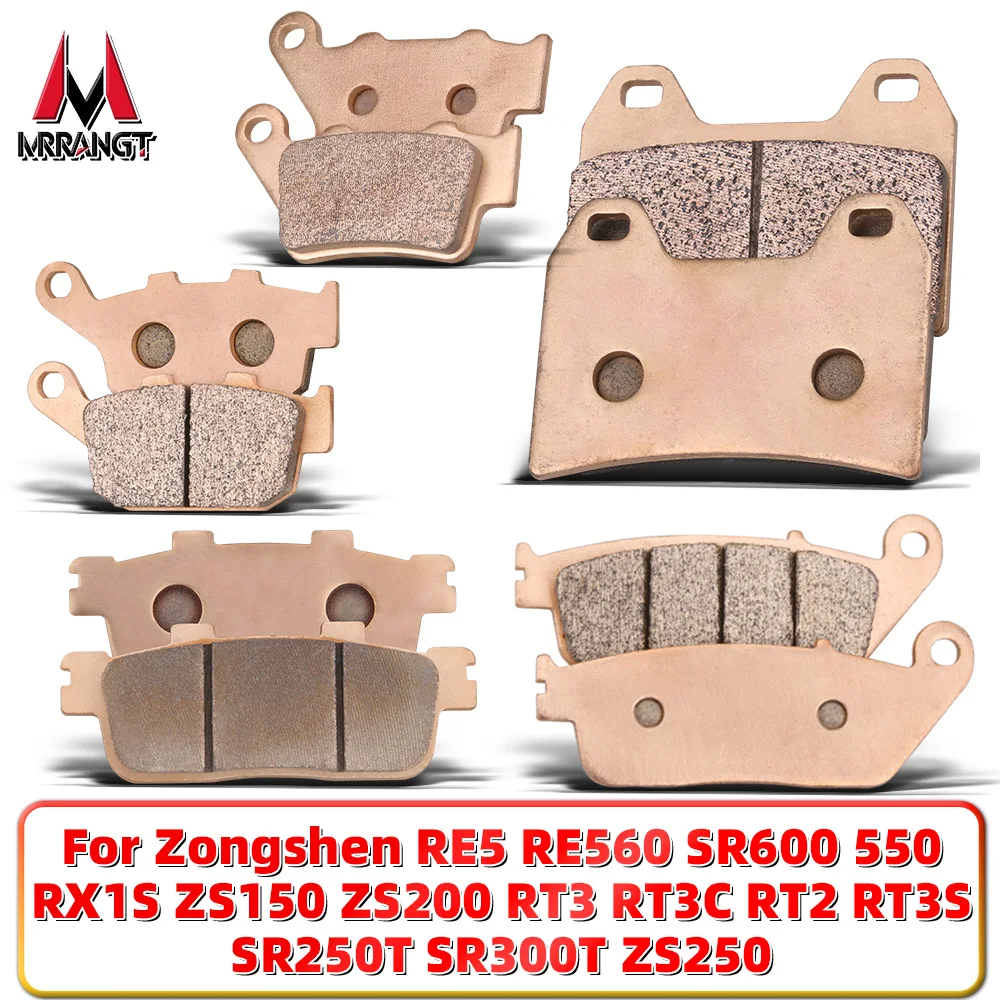 

MRRANGT Sintered Metal Brake Pads for Zongshen Cyclone RE5 RE560 SR600 RX1S RT3 RT2 SR250T SR300T Motorcycle Front Rear Set