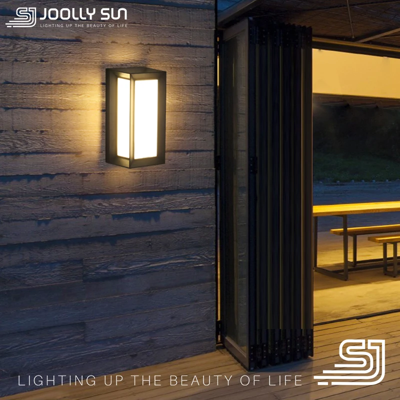 JoollySun Outdoor Wall Lamp Waterproof LED Lighting with Motion Sensor Home Wall Sconces For Balcony Garden Porch Decor Lights