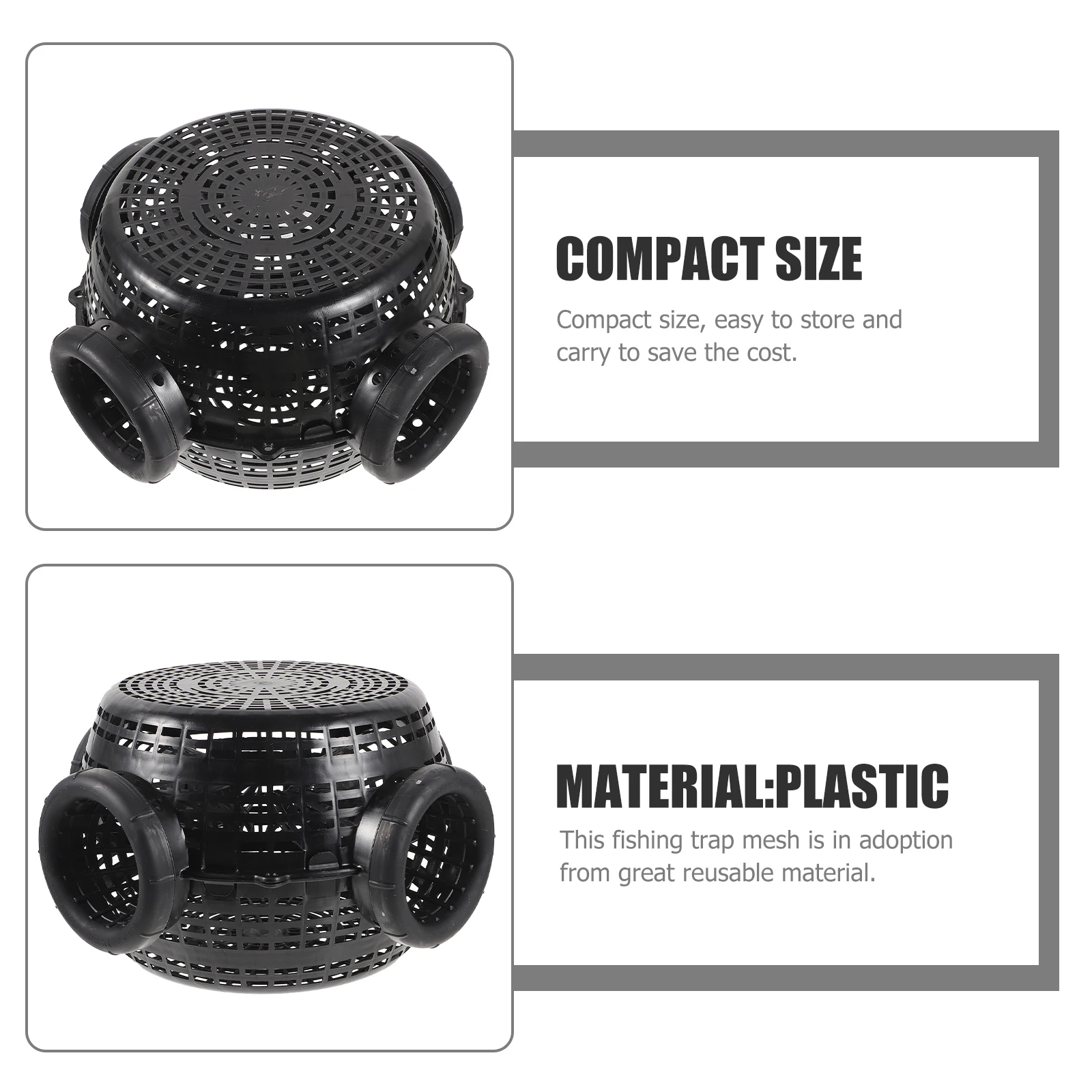 

Portable Fishing Trap Cage For Shrimp Crawfish Lobster Crab Saltwater Freshwater Lightweight Easy Carry Store Reusable Mesh Net