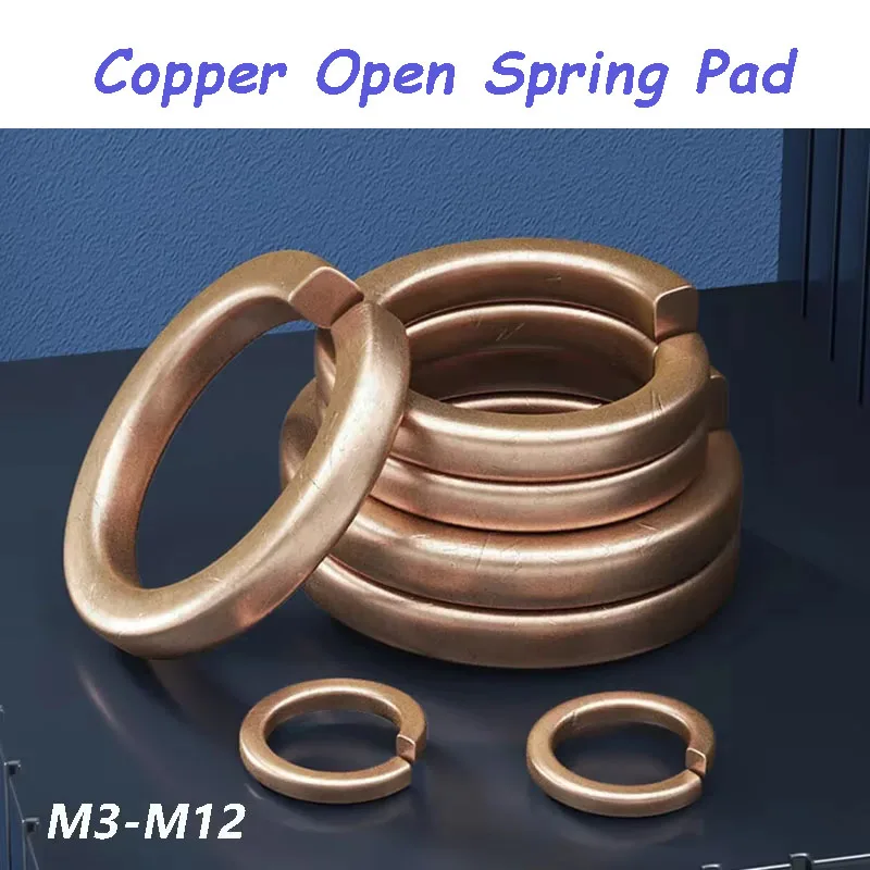 Brass Split Spring Washer Bronze Copper Shells Pad Spring Lock Washer Anti-loose DIN127 M3 M4 M5 M6 M8 M10 M12 10/20/30/40Pcs