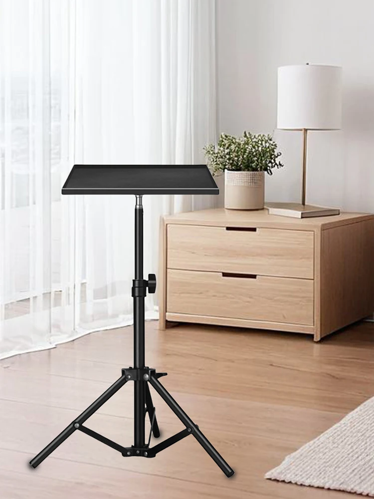 Projectors Tray 1/4inch Thread Tripod Tray Height Adjustable DJ Equipment Holder Floor Projector Stand Telescopic Rod Standing