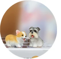 

【BBS】1 шт., миниатюрная фигурка из смолы, крошечная для бонсай, микроландшафт, сказочный садовый декор, милая маленькая собака, щенок, украшение в виде животного