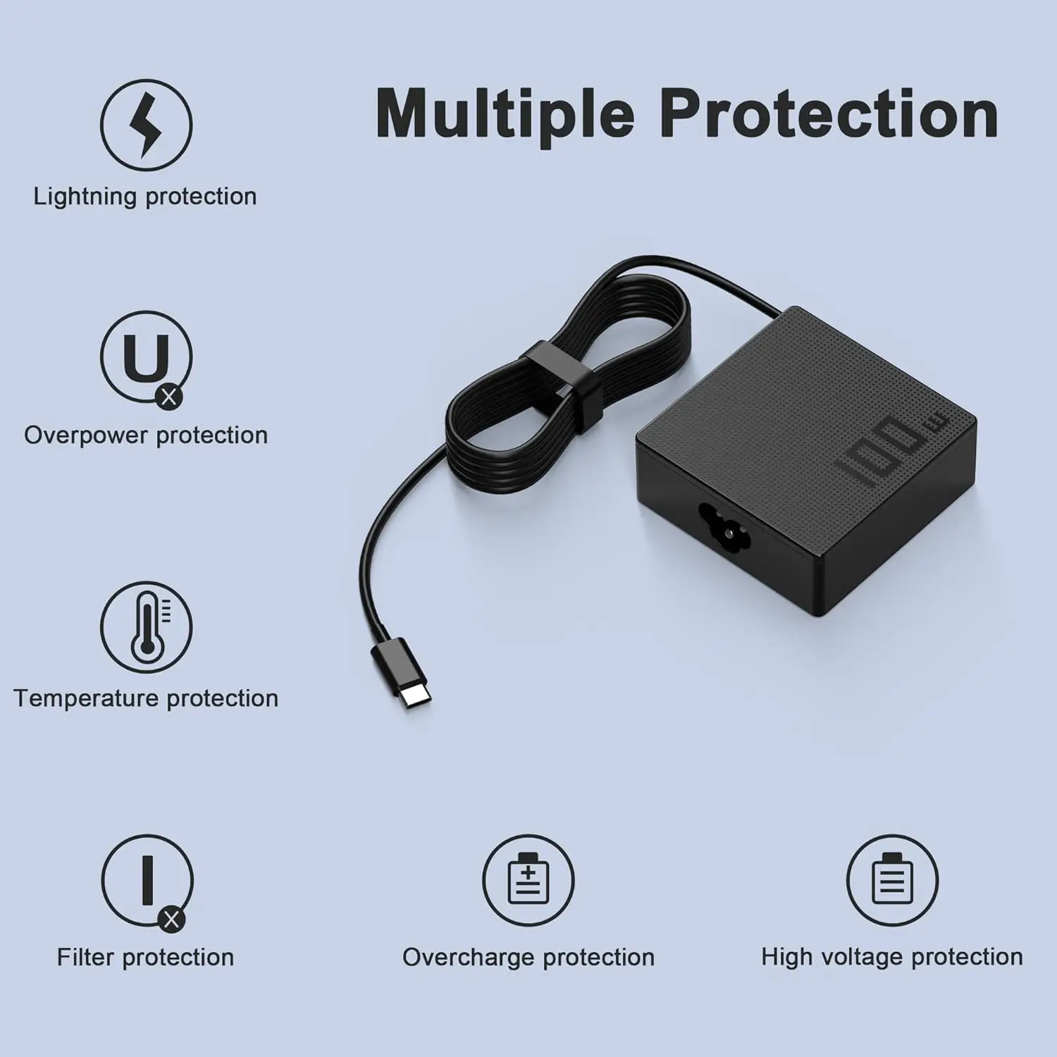 100W USB-C Laptop Charger For ASUS ROG A20-100P1A, Flow Z13 X13, 100W PD Fast Charging for Asus ROG Flow Power ADAPTER