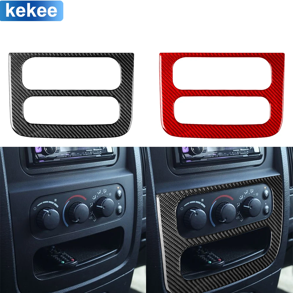 

For Dodge Ram 2002 2003 2004 2005 Center Dashboard AC Frame Trim Cover Real Carbon Fiber Sticker Car Interior Refit Accessories