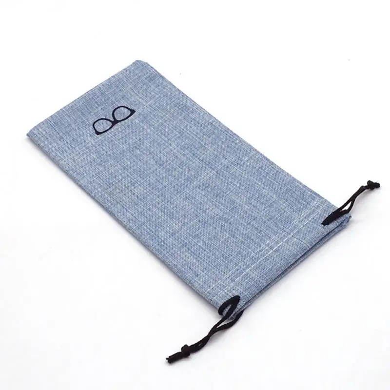 Sunglasses Bag Dust Proof Pouch Pocket Soft Linen Drawstring Microfiber Glasses Carry Eyewear Container New