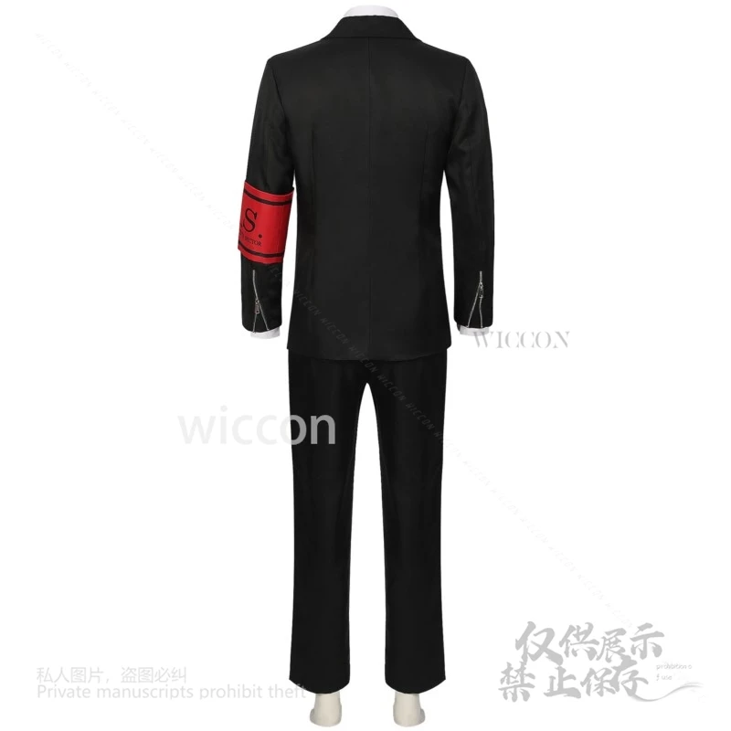 Новый Косплей Макото Юки Костюм Игра P3 Gekkoukan Школьная Форма Парик Мужчины Для Черного Костюма Брюки Рубашка Хэллоуин Индивидуальные