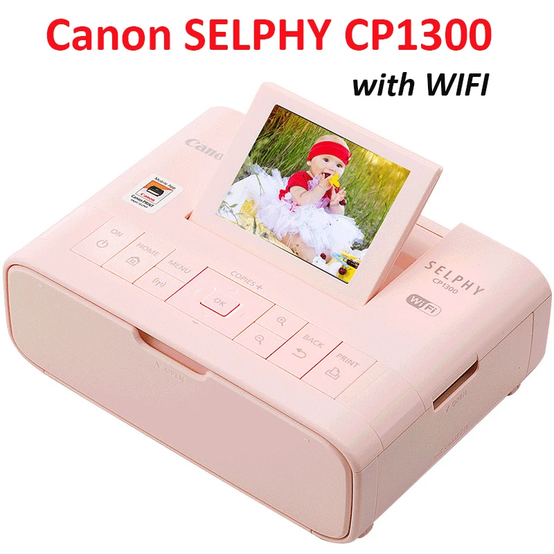 Camoro CP1300 Selphy Photo Printer Portable Color Photo Sublimation Printer with Airprint and Mopria Device Printing Wifi A4