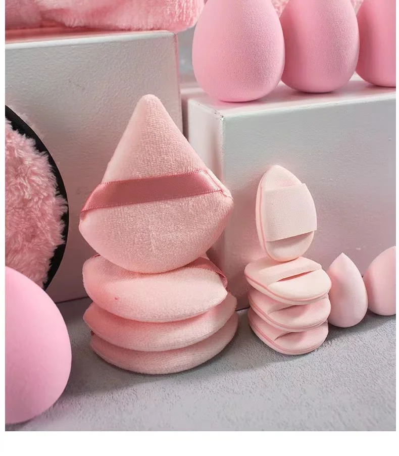 Set combinato di strumenti per il trucco da 20 pezzi, soffio per il trucco per il lavaggio del viso, soffio per il pollice triangolare