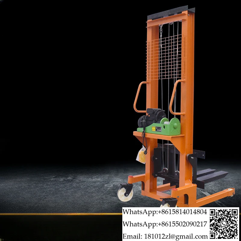 Electric manual hydraulic forklift 1 ton, 2 tons, 3 tons, stacking height, small loading and unloading truck, double gantry type