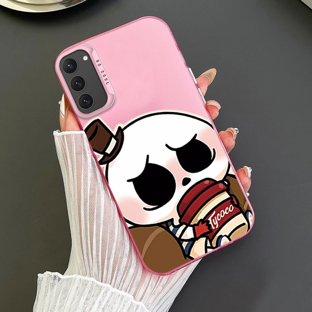 

Skeleton drinking beverages Phone Case For Samsung S23 S24 S22 A71 A55 ULTRA PLUS FE Electroplated Silver IMD Laser Color Shell